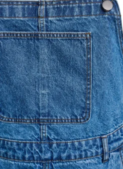 Midi-Latzkleid aus Denim