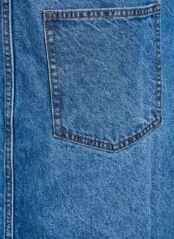 Midi-Latzkleid aus Denim