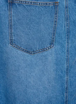 Midi-Latzkleid aus Denim