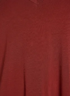Midi-T-Shirtkleid mit V-Ausschnitt