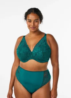 Mikrofaser-String mit Spitze und normaler Taille