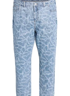 Mille Mom Fit Jeans mit Stickerei
