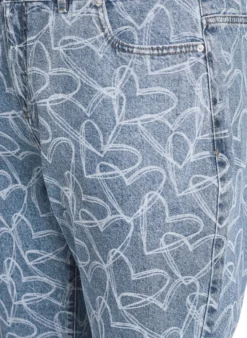 Mille Mom Fit Jeans mit Stickerei
