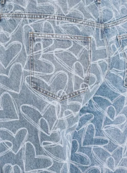 Mille Mom Fit Jeans mit Stickerei