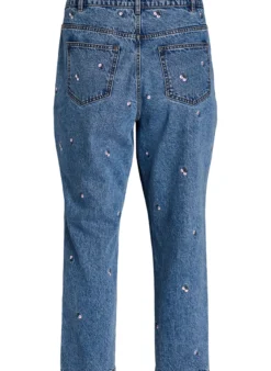 Mille Mom Fit Jeans mit Stickerei