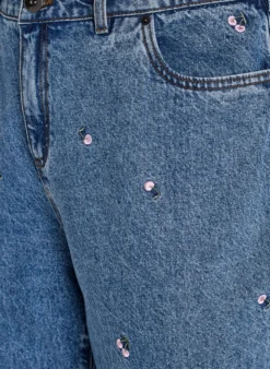 Mille Mom Fit Jeans mit Stickerei