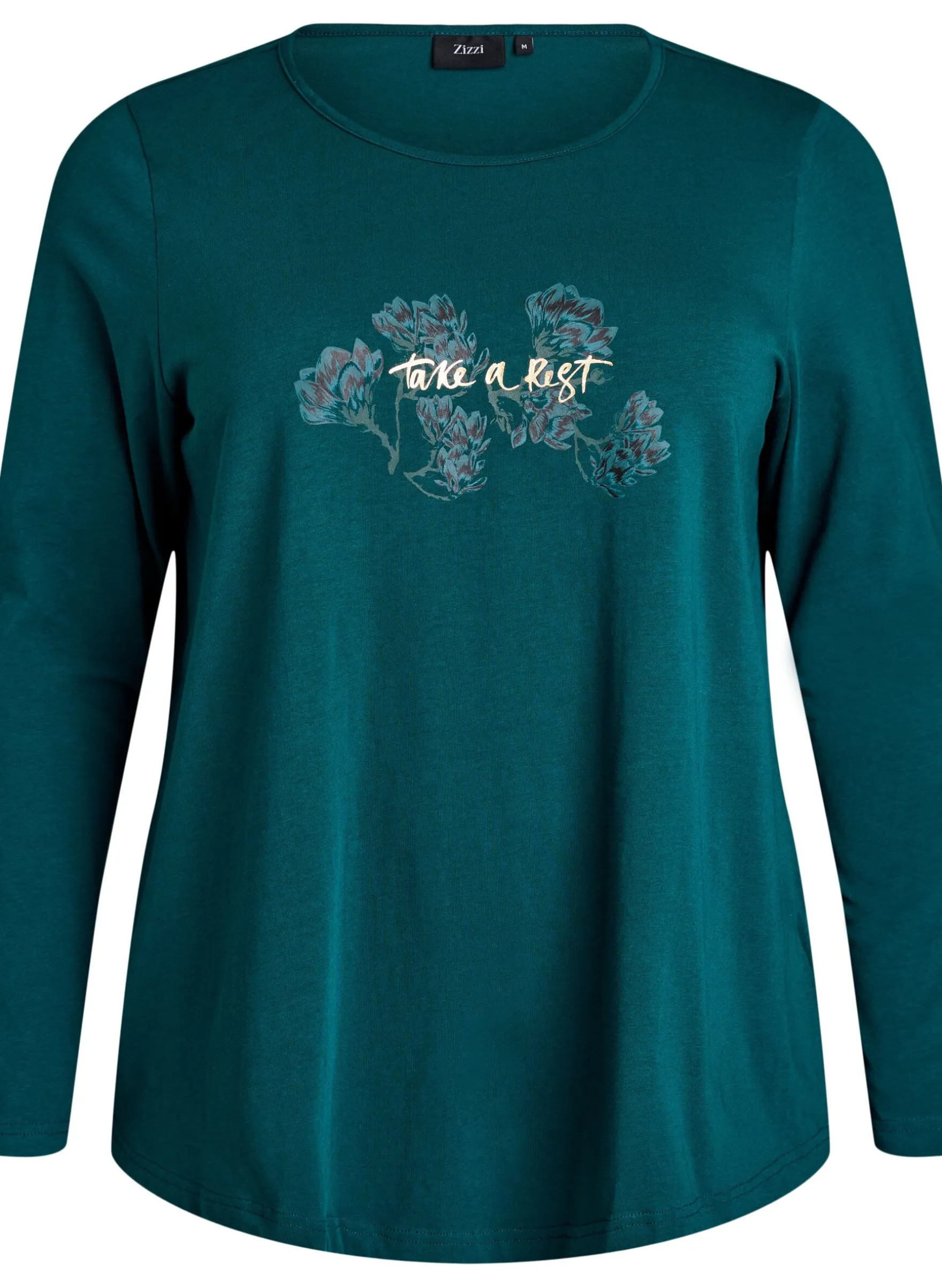 Nachtshirt aus Baumwolle mit Print auf der Vorderseite