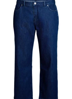 Nadelstreifen-Jeans Kiana mit gerader Passform