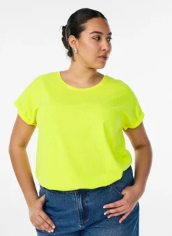 Neonfarbenes T-Shirt aus Baumwolle
