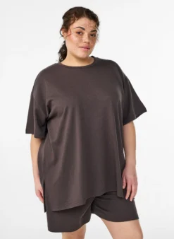 Oversized T-Shirt aus Sweat