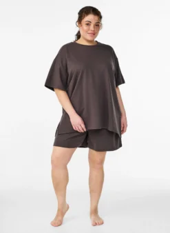 Oversized T-Shirt aus Sweat