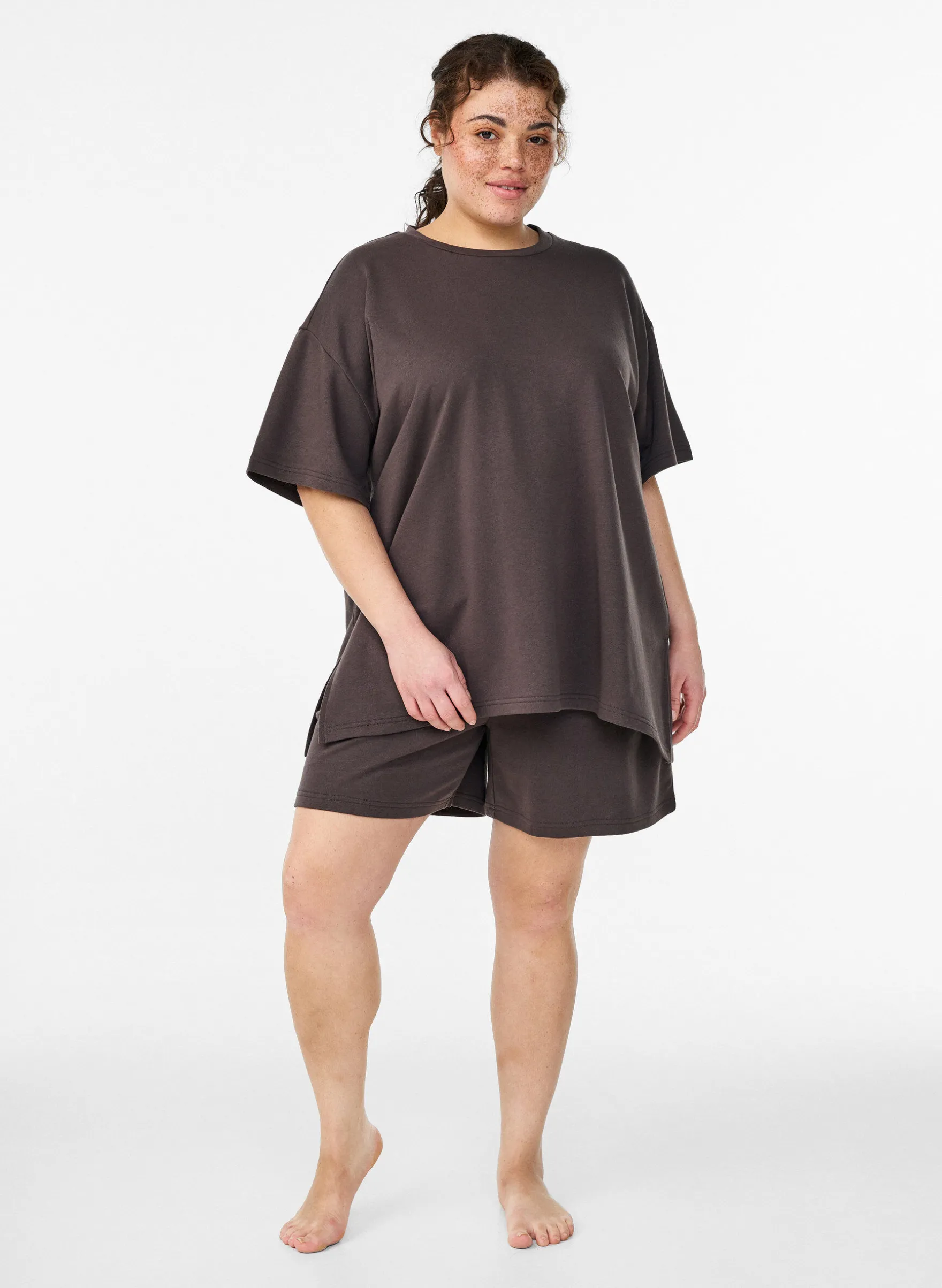Oversized T-Shirt aus Sweat