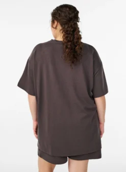 Oversized T-Shirt aus Sweat
