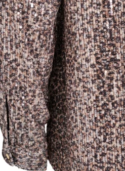 Paillettenbluse mit langen Ärmeln