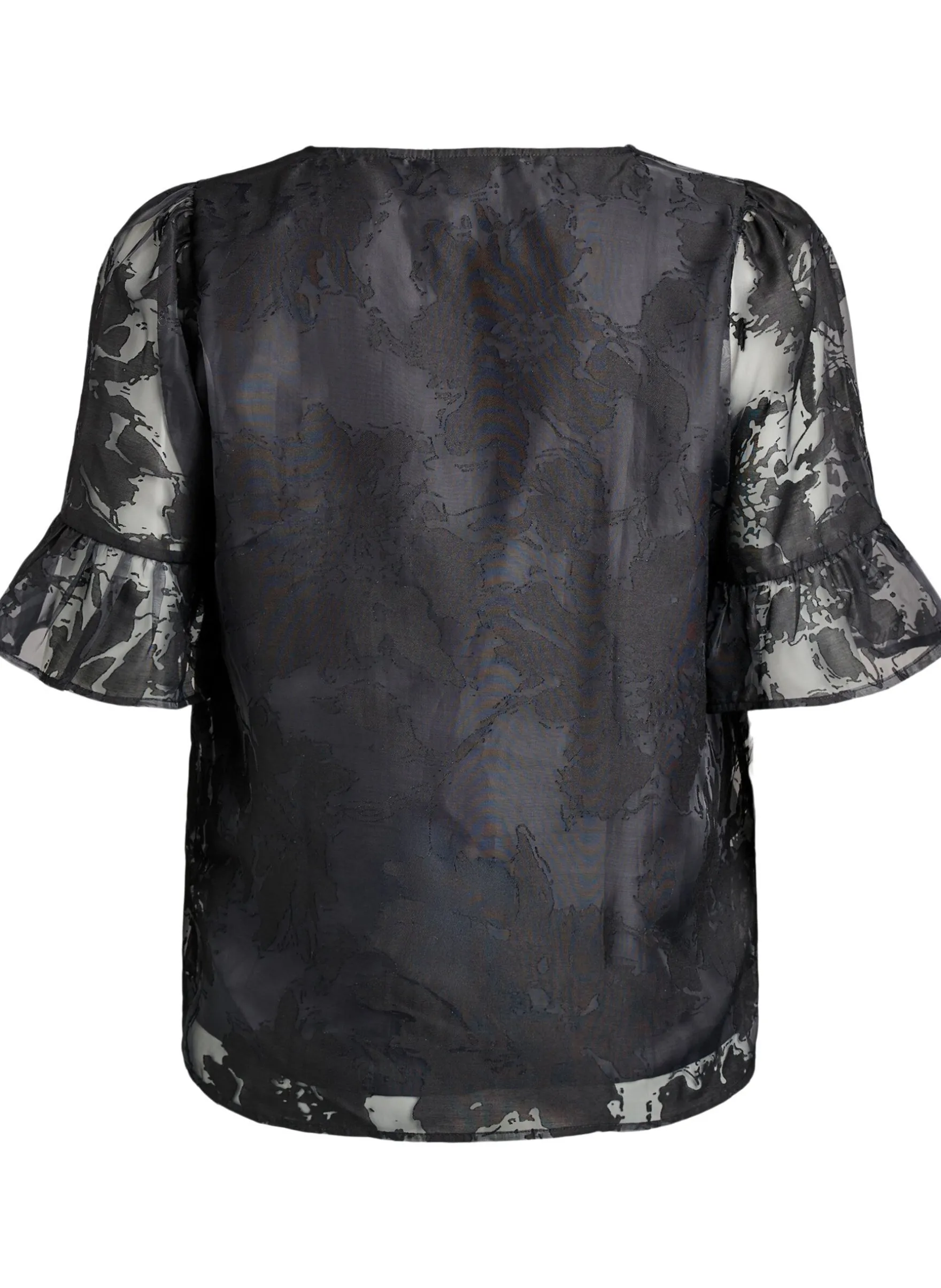 Partybluse in Organza-Optik mit Ton-in-Ton-Muster