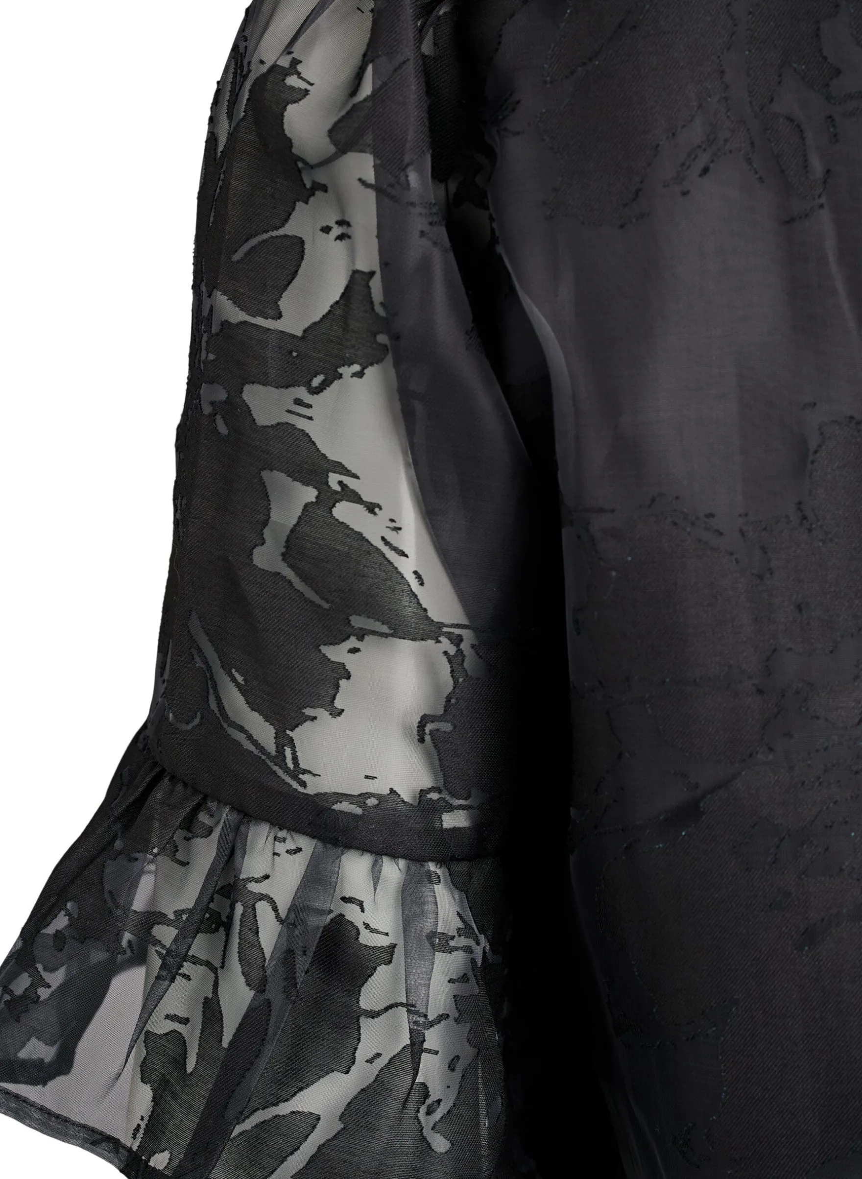 Partybluse in Organza-Optik mit Ton-in-Ton-Muster