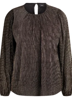 Partybluse mit Glitzerstreifen und langen Ärmeln