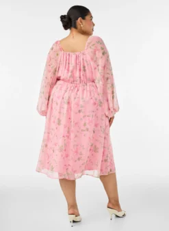 Partykleid aus Chiffon mit langen Ärmeln