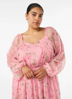 Partykleid aus Chiffon mit langen Ärmeln