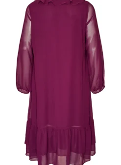Partykleid mit Rüschendetails und V-Ausschnitt