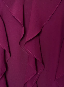 Partykleid mit Rüschendetails und V-Ausschnitt