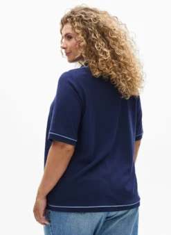 Poloshirt aus Jersey mit kontrastierenden Besätzen