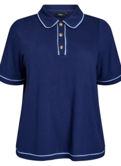Poloshirt aus Jersey mit kontrastierenden Besätzen
