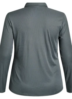 Poloshirt aus weichem Ripp mit langen Ärmeln