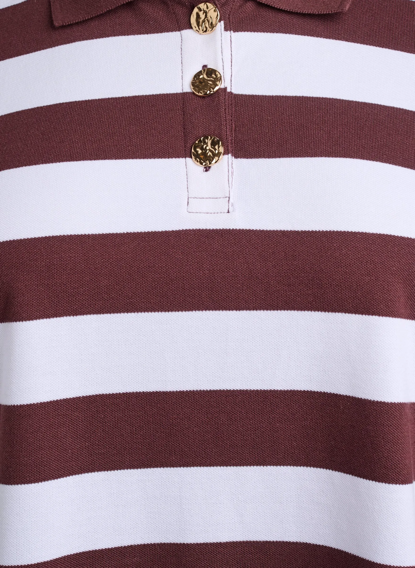 Poloshirt mit langen Ärmeln und Streifenmuster