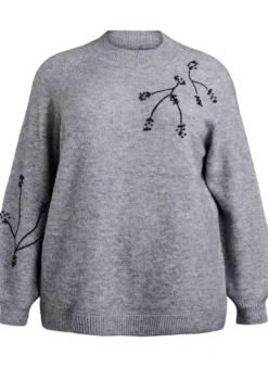 Pullover mit Perlenstickerei