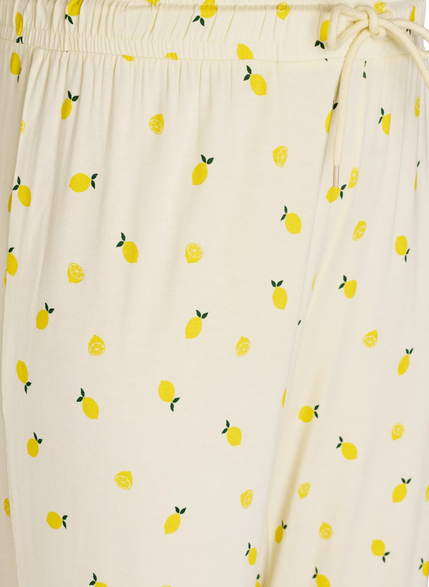 Pyjamahose aus weichem Jersey mit hoher Taille und Frucht-Print