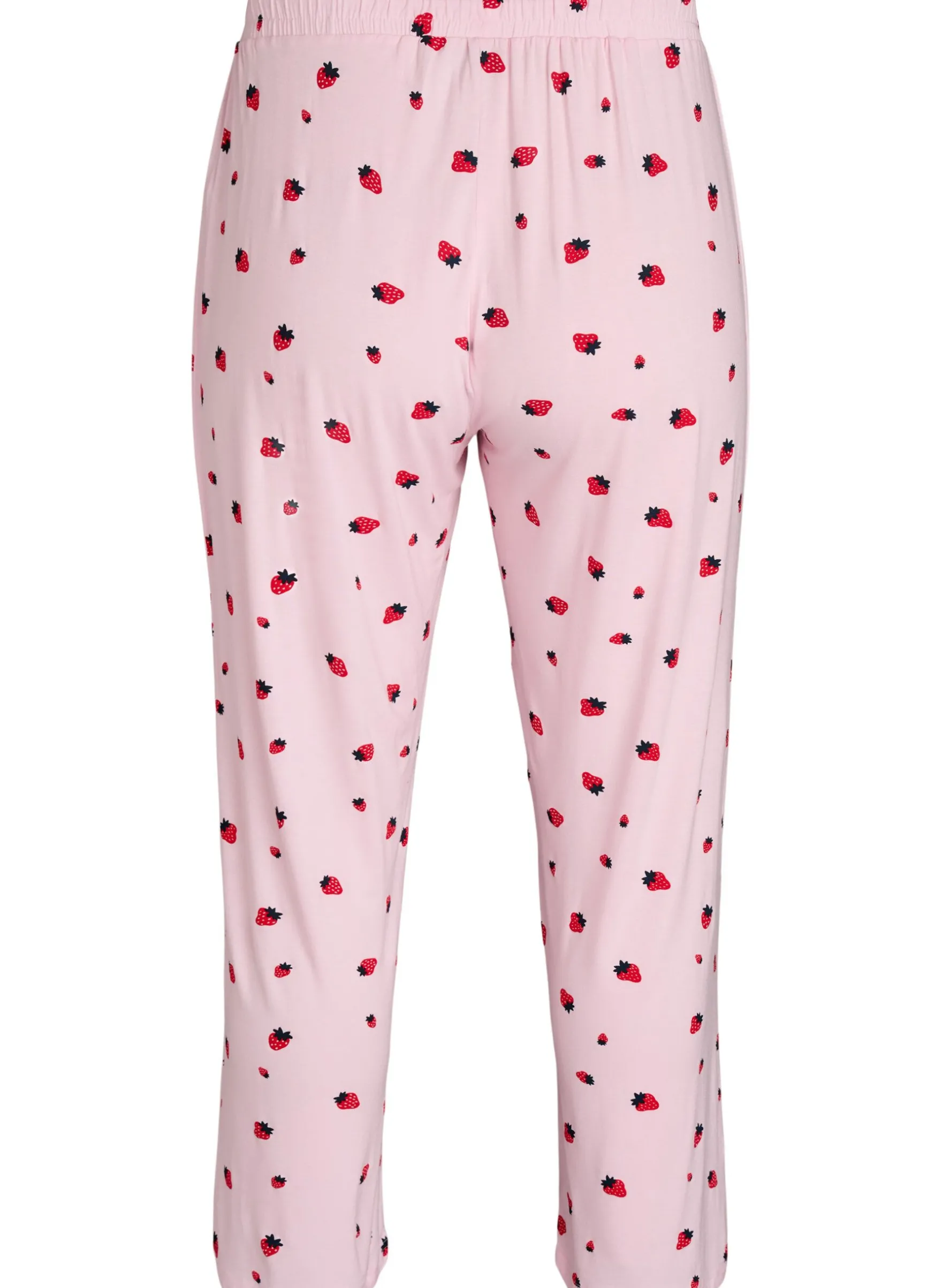 Pyjamahose aus weichem Jersey mit hoher Taille und Frucht-Print