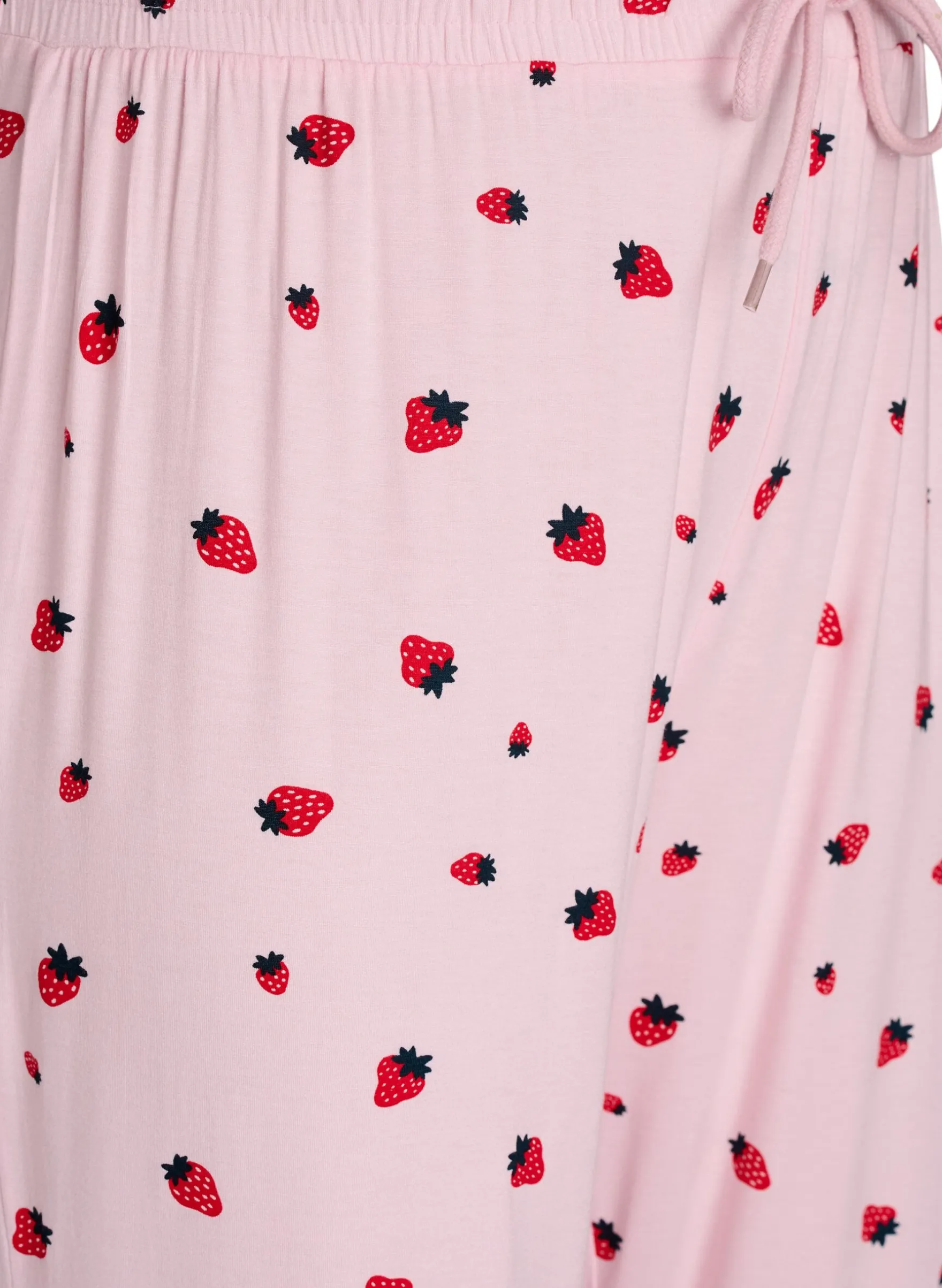 Pyjamahose aus weichem Jersey mit hoher Taille und Frucht-Print