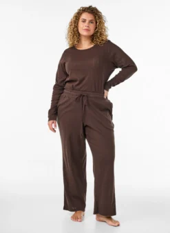 Pyjamaoberteil aus Bio-Baumwolle mit Lochstickerei