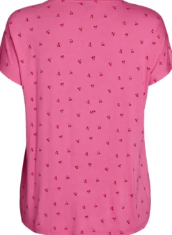 Pyjama-T-Shirt aus Viskose mit Allover-Print
