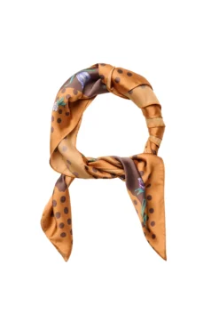 Quadratisches Tuch in Satin-Optik mit Muster
