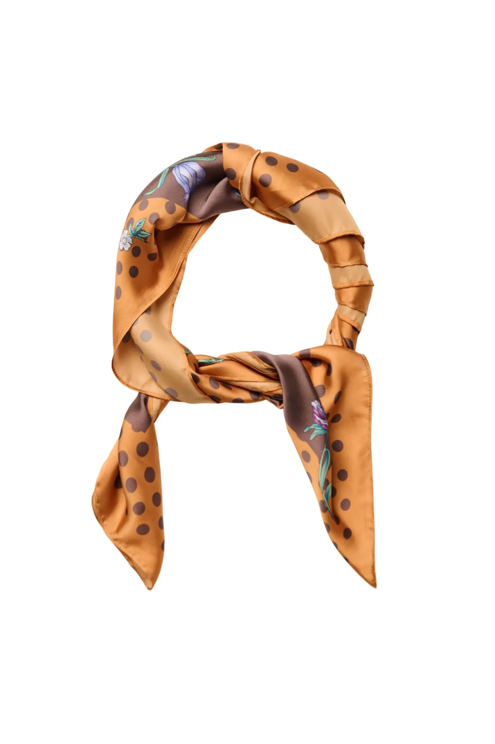 Quadratisches Tuch in Satin-Optik mit Muster