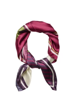 Quadratisches Tuch in Satin-Optik mit Muster