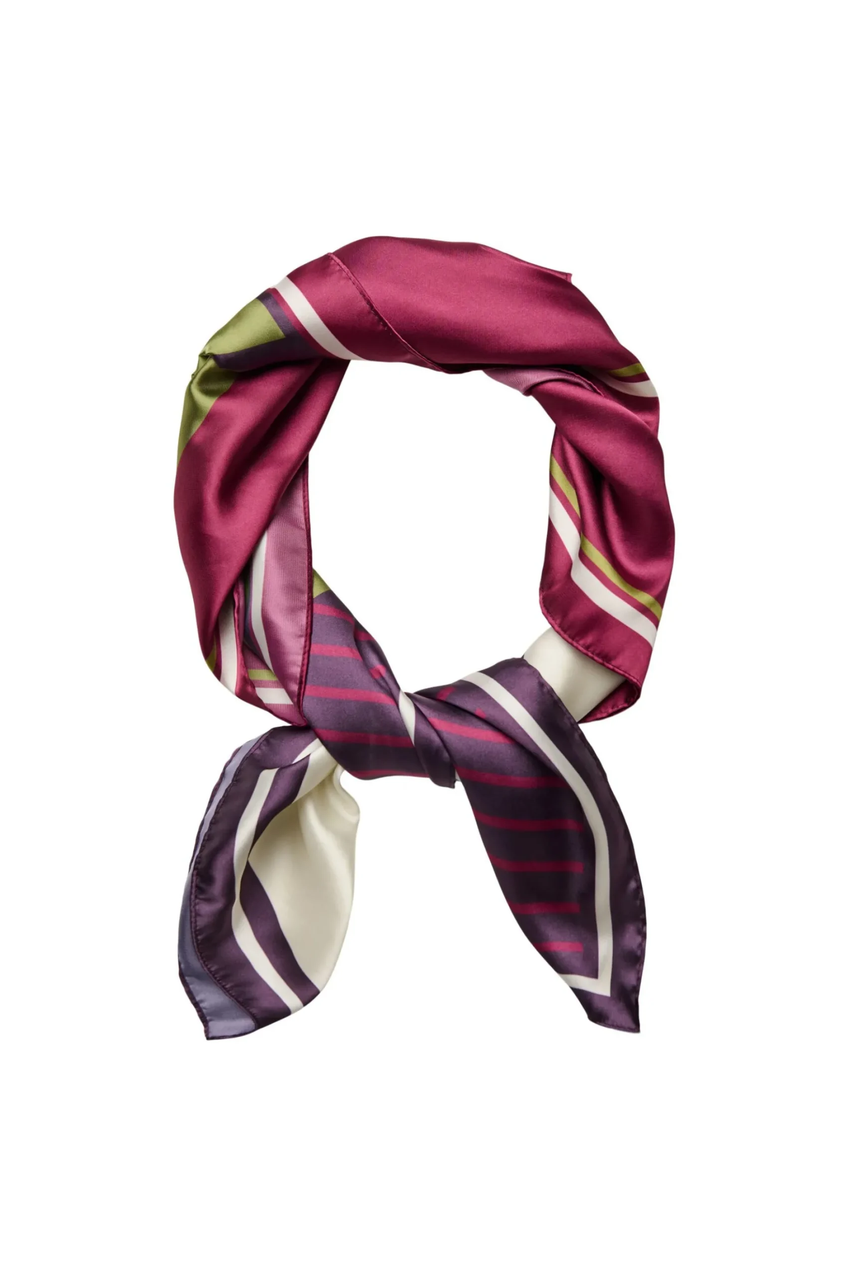 Quadratisches Tuch in Satin-Optik mit Muster