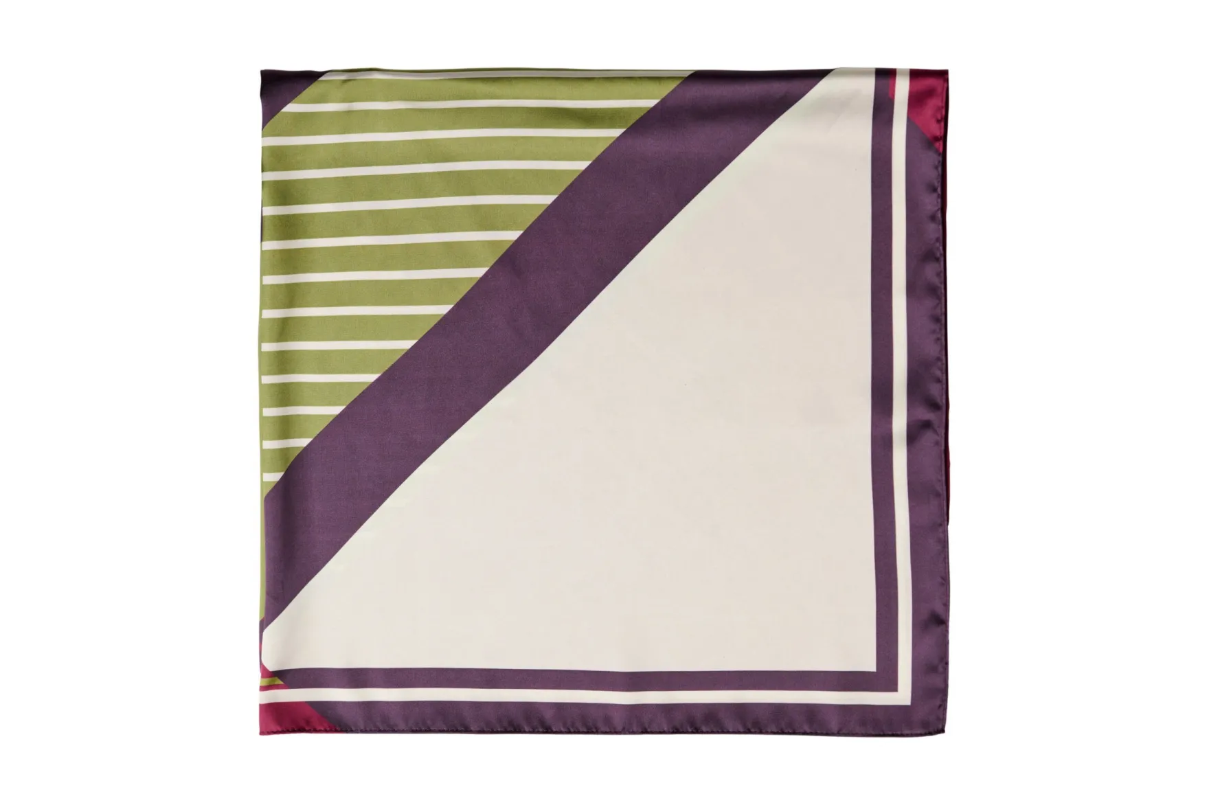 Quadratisches Tuch in Satin-Optik mit Muster