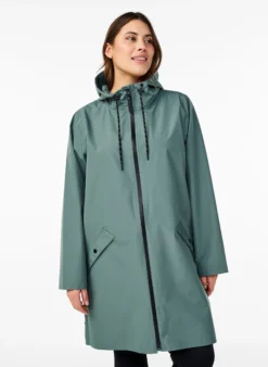 Regenjacke mit Taschen und Kapuze