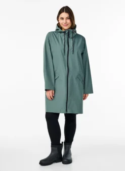 Regenjacke mit Taschen und Kapuze