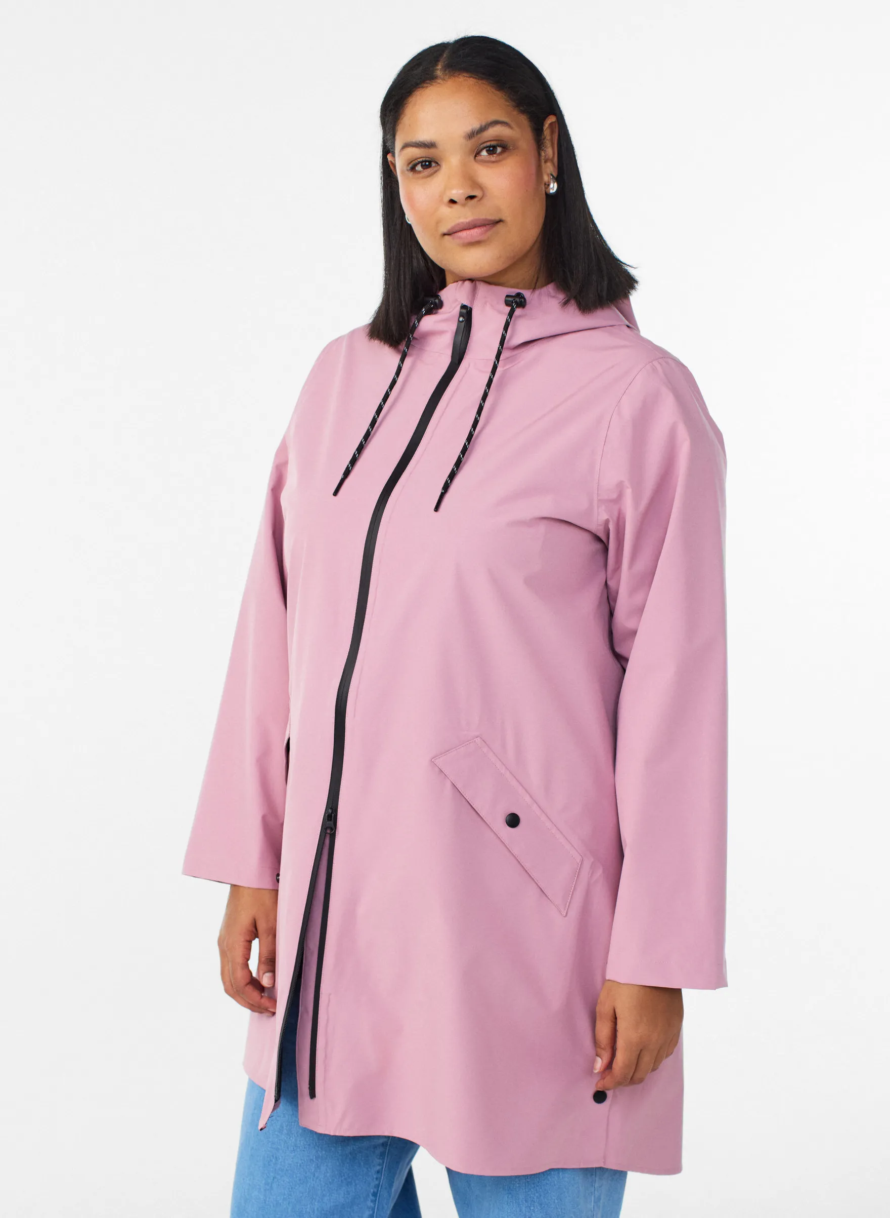 Regenjacke mit Taschen und Kapuze