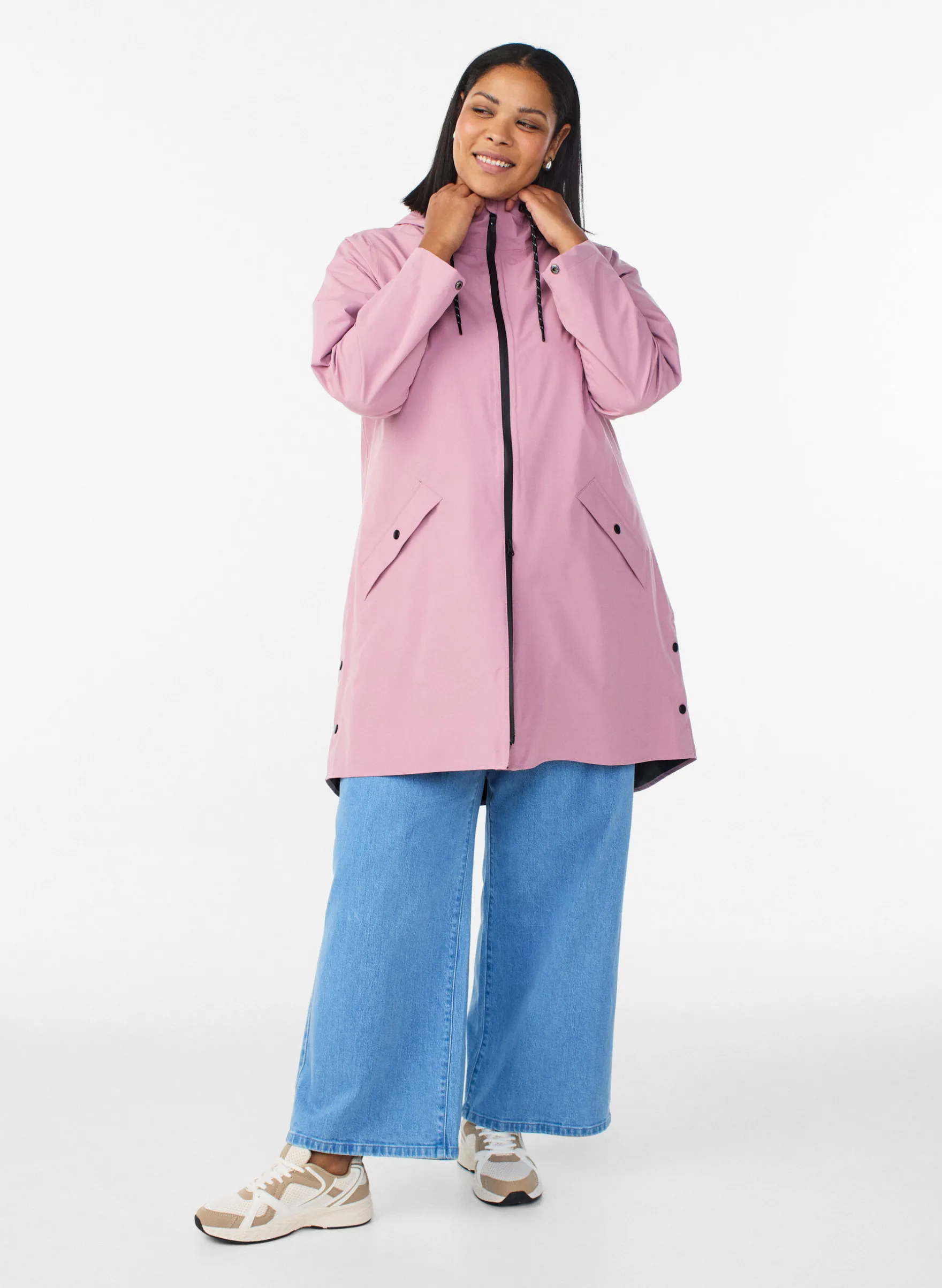 Regenjacke mit Taschen und Kapuze