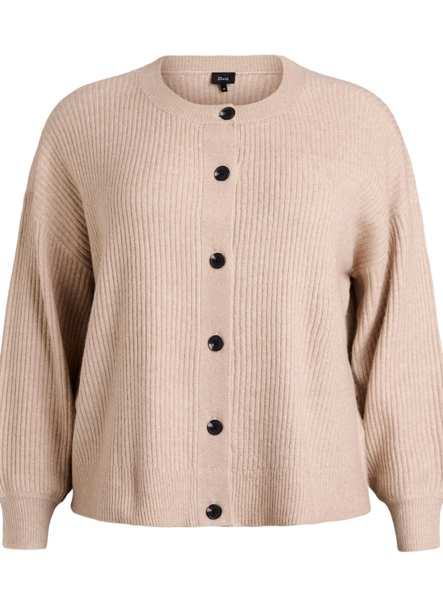 Rippenstrick Strickjacke mit Knöpfen