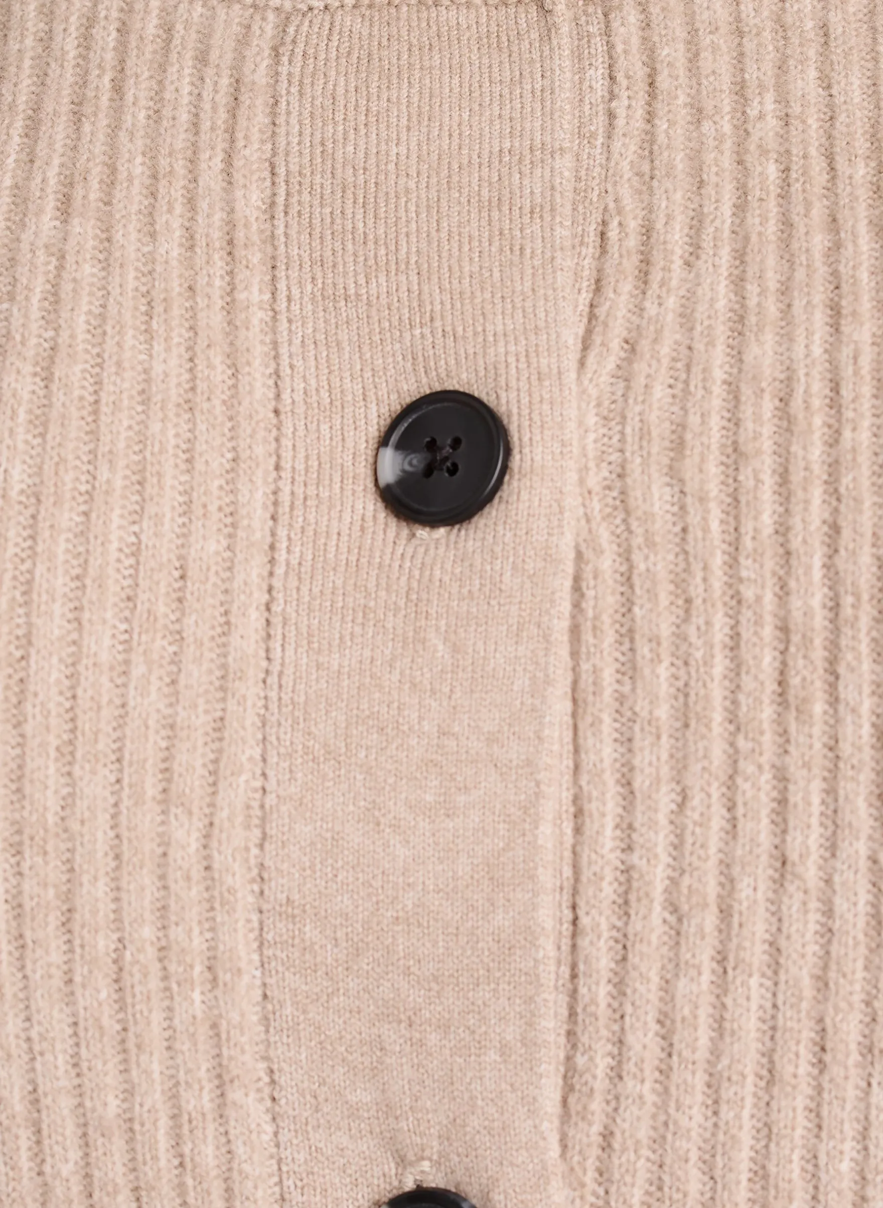 Rippenstrick Strickjacke mit Knöpfen