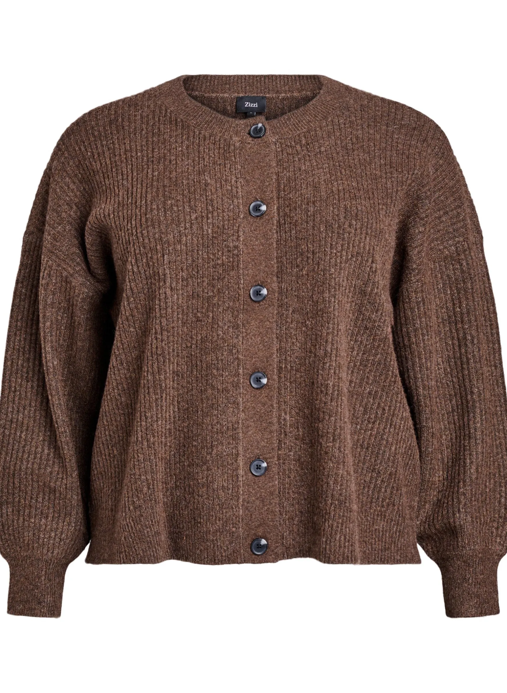 Rippenstrick Strickjacke mit Knöpfen