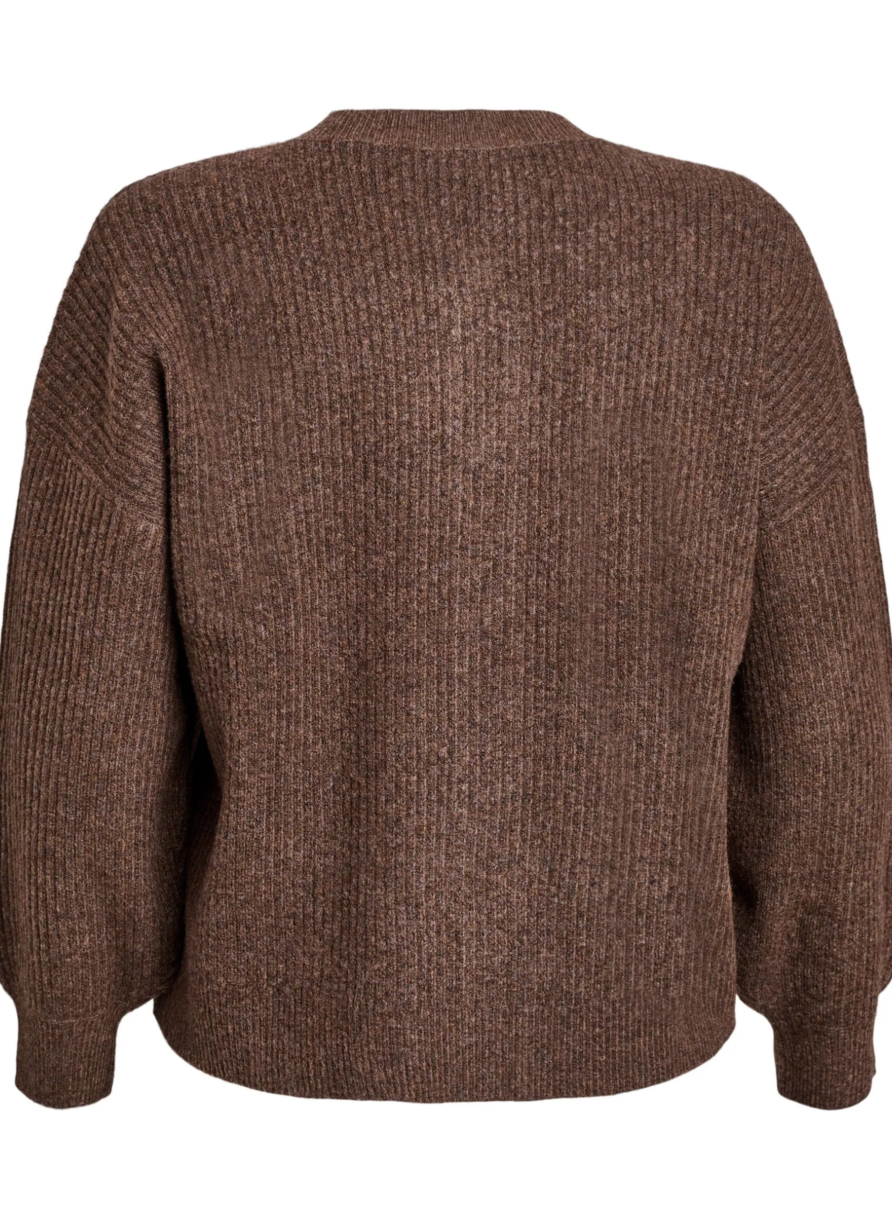 Rippenstrick Strickjacke mit Knöpfen