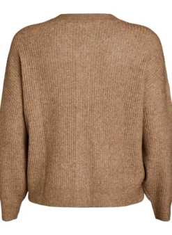 Rippenstrick Strickjacke mit Knöpfen