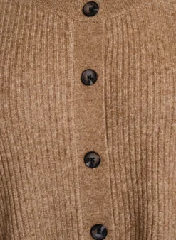 Rippenstrick Strickjacke mit Knöpfen